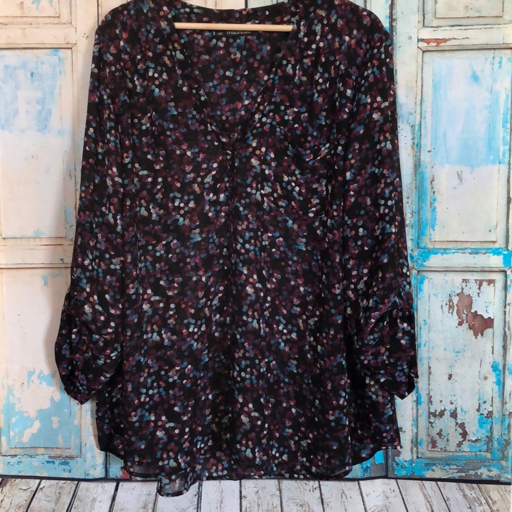 Final Price ❤️Like New Semi Sheer Blouse